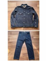 OLDJOE ★FRENCH COLLER JEAN JACKET ★38 ★FIVE POCKET TAPERED JEANS ★32 ★2点セット ★オールドジョー ★_画像1