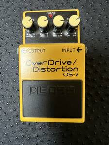 ☆1円スタート☆美品☆ギター用エフェクター☆BOSS　OS-2　OVERDRIVE　DISTORTION　オーバードライブ　ディストーション