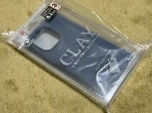 クリスタルアーマー iPhone13Pro ケース さざ波形状 リングストラップ付 CLAY NAVY PEI24-CL-NV クレイ マットタイプ_画像8