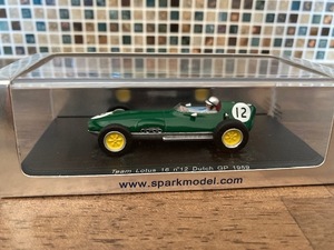 ★SPARKmodel　Team Lotus 16 N12 Dutch GP 1959 1/43　ケース未開封★長期保管品