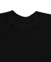 新品 2 BATONER SEAISLAND COTTON SIGNATURE CREW NECK バトナー シーアイランドコットン ニット セーター 黒 BN-23SM-017 ユニセックス_画像5