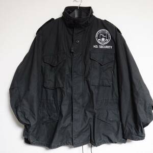 ▲ 90s-00s USA製 ALPHA M65 XXL ブラック アメリカ製 アルファ made in usa security　ビッグサイズ　墨黒　ｙ２ｋ