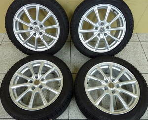 ●●2312-TK2 ECOFORME 7J 17in +38 114.3 BLIZZAK VRX 215/50R17 4本 バリ山 美品! プリウスα SAI リーフ ジェイド 90系 ノア ヴォクシー