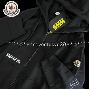 本物 新品 39538102 MONCLER モンクレール/ FRGMTコラボ L相当 大人気 限定高級裏起毛フーディー バックロゴパーカー モンクレールジャパン