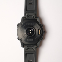 GARMIN(ガーミン) fenix 7 Sapphire Dual Power Ti Black DLC/Black ソーラー充電パワーサファイアガラス搭載 中古品　おまけ純正ベルト2本_画像3