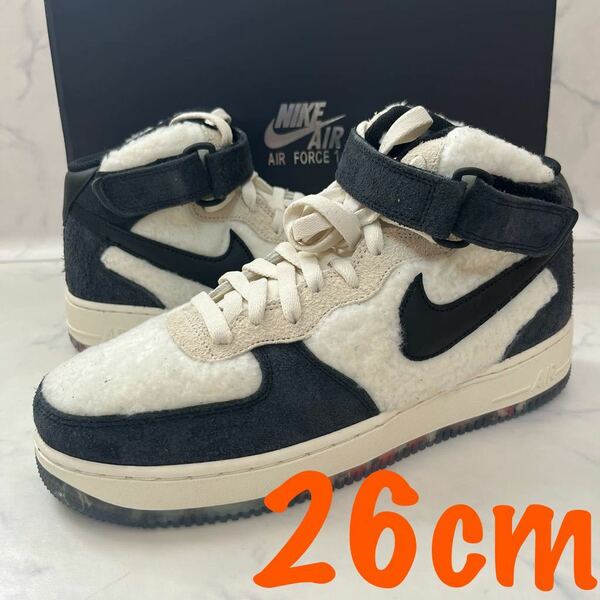 ★送料無料★【新品】26cm Nike Air Force 1 Mid '07 PRM ナイキ エアフォース1 ミッド '07 プレミアム カルチャーデイ パンダ 白 黒