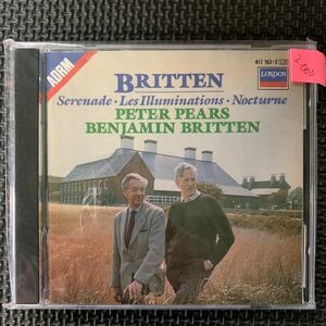 新品 未開封 BENJAMIN BRITTEN BENJAMIN BRITTEN BRITTEN:SERENADE/ILLIMINATION/NOCTURNE BRITTEN CA1