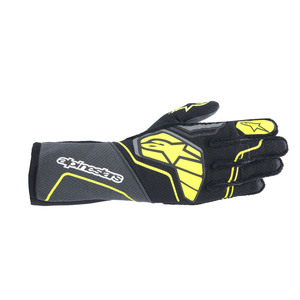 alpinestars(アルパインスターズ) レーシンググローブ TECH-1 ZX V4 GLOVE Sサイズ 9151 TAR GRAY BLACK YELLOW FLUO [FIA8856-2018公認]