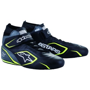 alpinestars( Alpine Stars ) racing shoes TECH-1 T V3 SHOES ( size USD:7) 1055 BLACK COOL GRAY YELLOW[FIA8856-2018 official recognition ]