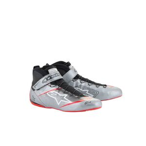 alpinestars(アルパインスターズ) レーシングシューズ TECH-1 Z V3 SHOES(サイズUSD： 7.5)1258 DARK SILVER BLACK RED[FIA8856-2018公認]