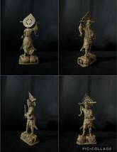最新作　仏教工芸品　総柘植材　時代彫刻　古美術　木彫仏教　精密彫刻 仏師で仕上げ品　四天王像 一式　その1_画像8