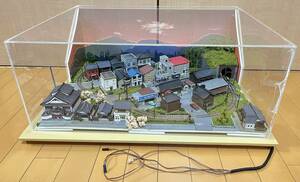 講談社　昭和の鉄道模型を作る　完成ジオラマ　オリジナル電車　クリアカバー付　ジャンク品