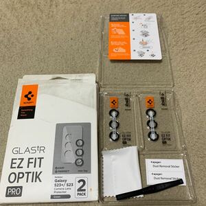 512a2104☆ Spigen EZ Fit Optik Pro Galaxy S23 / Galaxy S23 Plus用 ギャラクシー S23 / S23 Plus 対応 レンズ保護フィルム 