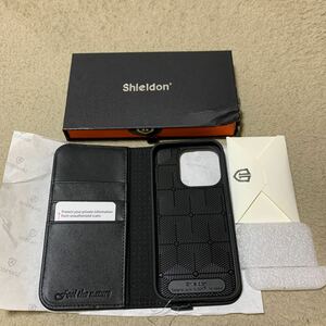 512a2115☆ SHIELDON iPhone 15Pro 対応ケース 手帳型 本革 あいふぉん15 プロ スマホカバー 衝撃吸収