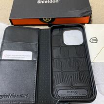 512a2115☆ SHIELDON iPhone 15Pro 対応ケース 手帳型 本革 あいふぉん15 プロ スマホカバー 衝撃吸収_画像2