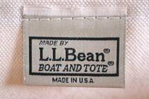 【ゆうパック 送料無料】 ■ L.L.Bean キャンバストートバッグ 生成り×紺 【RVM】エルエルビーン 肩掛けOK 丁度よいサイズ_画像7