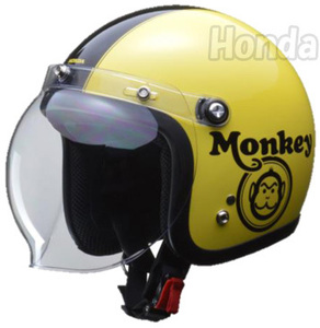 ■Honda Monkey モンキー ヘルメット イエロー×ブラック サイズ：M