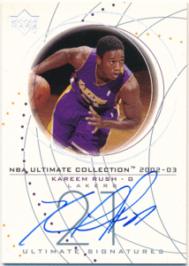 Kareem Rush NBA 2002-03 UD Ultimate Collection RC Rookie Signature Auto 直筆サイン ルーキーオート カリーム・ラッシュ