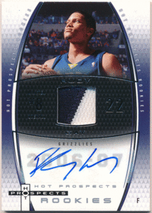 Rudy Gay NBA 2006-07 Fleer Hot Prospects RC Rookie Patch Auto 150枚限定 ルーキーパッチオート ルディ・ゲイ