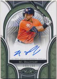 Michael Brantley MLB 2023 Topps Tier One Prime Performers Signature Auto 199枚限定 直筆サイン オート マイケル・ブラントリー