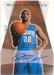 Reece Gaines NBA 2003-04 UD SP Authentic RC Rookie Signature Auto 1250枚限定 直筆サイン ルーキーオート リース・ゲインズ