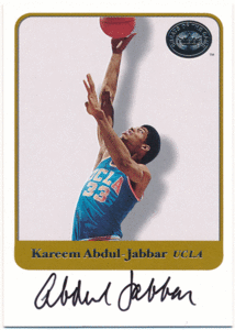 Kareem Abdul-Jabbar 2001 Fleer Greats of the Game Signature Auto 直筆サイン オート カリーム・アブドゥル＝ジャバー