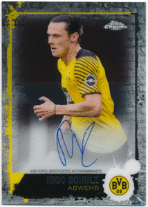 Nico Schulz 2021-22 Topps Chrome Borussia Dortmund Team Set Signature Auto 75枚限定 直筆サイン オート ニコ・シュルツ