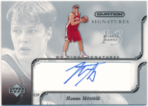 Hanno Mottola NBA 2002-03 Upper Deck UD Ovation Signature Auto 直筆サイン オート ハンノ・モットーラ