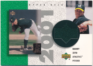 Barry Zito MLB 2002 Upper Deck UD 2001 Retro Star Rookie Jersey ジャージカード バリー・ジト