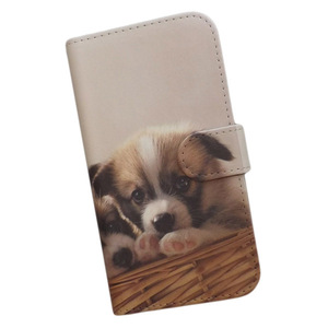 arrows We F-51B/FCG01/A101FC　スマホケース 手帳型 プリントケース 犬 動物 コーギー 子犬 かわいい