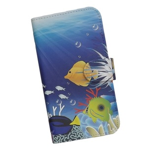 Galaxy S21 Ultra 5G SC-52B　スマホケース 手帳型 プリントケース 魚 クマノミ ナンヨウハギ チョウチョウウオ