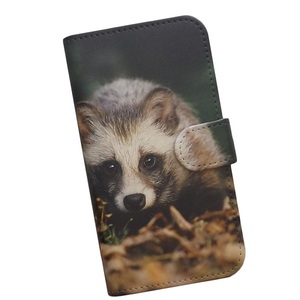 Google Pixel 5a (5G)　スマホケース 手帳型 プリントケース たぬき かわいい 狸 動物