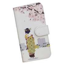 Redmi Note 11 Pro 5G　スマホケース 手帳型 プリントケース 京都 桜 芸者 舞妓 街並み 風景_画像1