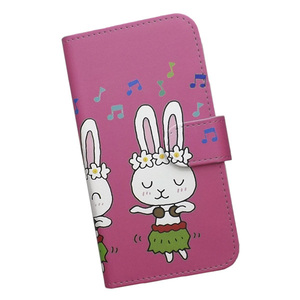 Redmi Note 11 Pro 5G　スマホケース 手帳型 プリントケース ウサギ フラダンス 音符 花 レイ 動物 かわいい