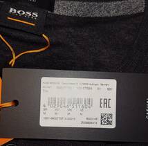 BOSS HUGOBOSS ヘンリーネック 長袖Ｔシャツ 杢黒 Mサイズ ワッフル系生地 trix 50378288 415 ORANGE TRIX SLIM FIT_画像5