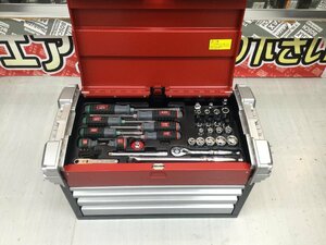 【中古品 傷あり】 KTC 京都機械工具 三段工具箱 ツールセット EKR-113 ITVZBXVEM7TI