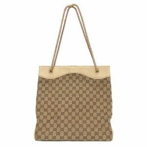 グッチ GUCCI 編み込みハンドル GGキャンバス トートバッグ ショルダーバッグ 109141 ベージュ GG柄