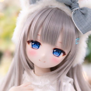 【sarara】DDH-01 セミホワイト肌 ソフビ盛り カスタムヘッド+レジンアイ２種類（涙アイと通常のアイ）