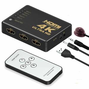 セレクターHDMI 5入力1出力 分配器 自動手動切り替え USB給電