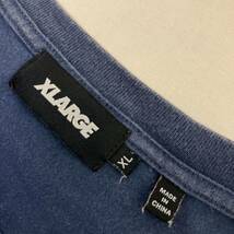 X-Large エクストララージ　men's メンズ　ロゴ　デカロゴ　ワッペン　tシャツ ストリート size:XL collar:ネイビー_画像8