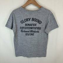 cootie クーティー　クーティ　men's メンズ　tシャツ GLORY BOUND トップス　刺繍風デザイン size:M collar:GRY 杢グレー_画像3