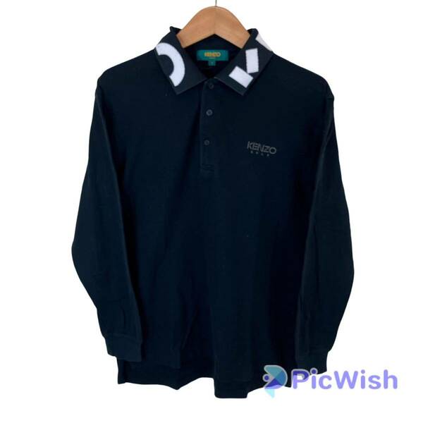 90s 90年代　kenzo ケンゾー　golf ゴルフ　men's メンズ　長袖　ポロシャツ　ロング　ヴィンテージ　ビンテージ size:3（L） collar:黒