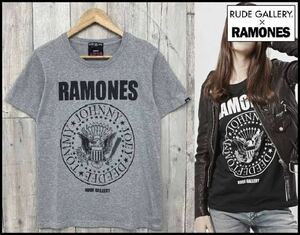 RUDE GALLERY ルードギャラリー　RAMONES ラモーンズ　tシャツ　 size:S collar:GRY グレー