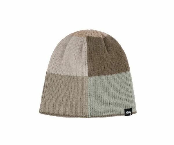 23ss stussy ステューシー　men's ladies ニット帽　ニットキャップ　帽子　パッチワーク　マルチカラー　8 SQUARE KNIT SKULLCAP BEANIE