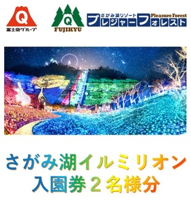 相模湖プレジャーフォレスト　イルミリオン入園引換券2名様分