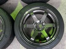 RAYS TE37 SONIC SL VOLK RACING 16インチ 8J オフセット35 PCD100 4穴 BS RE-71RS 215/45R16 7部山 20年製 ステッカー付 (同封 赤) レイズ_画像5