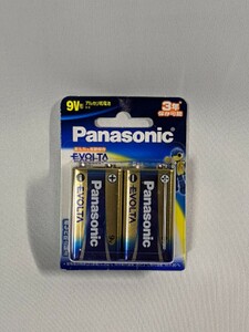 送料無料　パナソニック 乾電池 エボルタ アルカリ乾電池 9V形 2本パック 6LR61EJ/2B　クリックポストで発送
