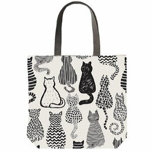 ne. pattern print both sides. tote bag campus material 