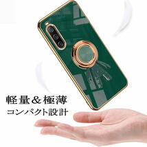 Xperia10V 宇宙飛行士一体型リング付きカラーエッジ耐衝撃ケース　ピンク_画像7