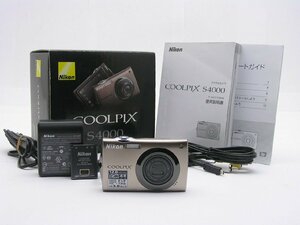 ★ハローカメラ★7896 Nikon COOLPIX S4000 箱.説明書.【 付属品あり】動作品 現状 1円スタート 即決有り